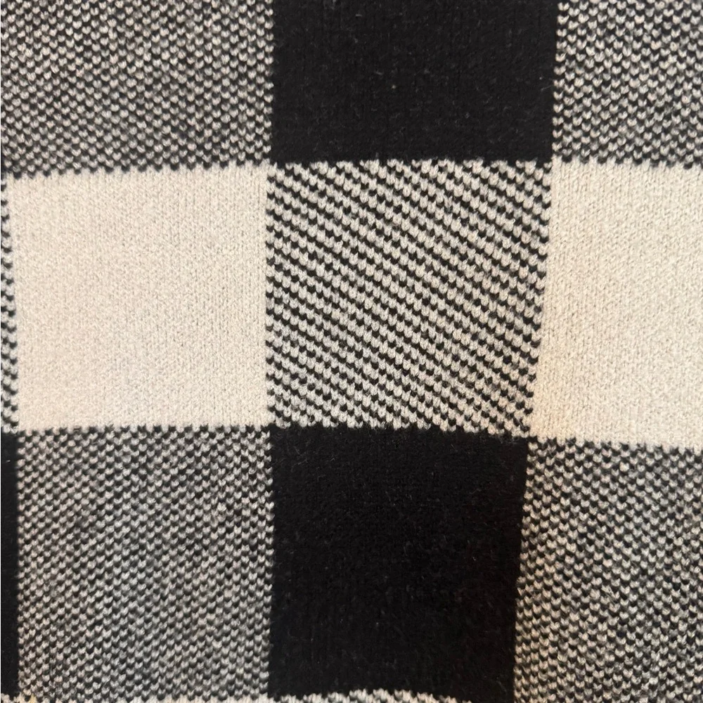 Anthropology Black and White Checkered Women's Sweater - Picture 5 of 5